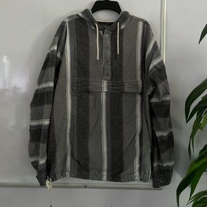 Striped Beach Drug-Rug/Sweatshirt with Kangaroo Pocket